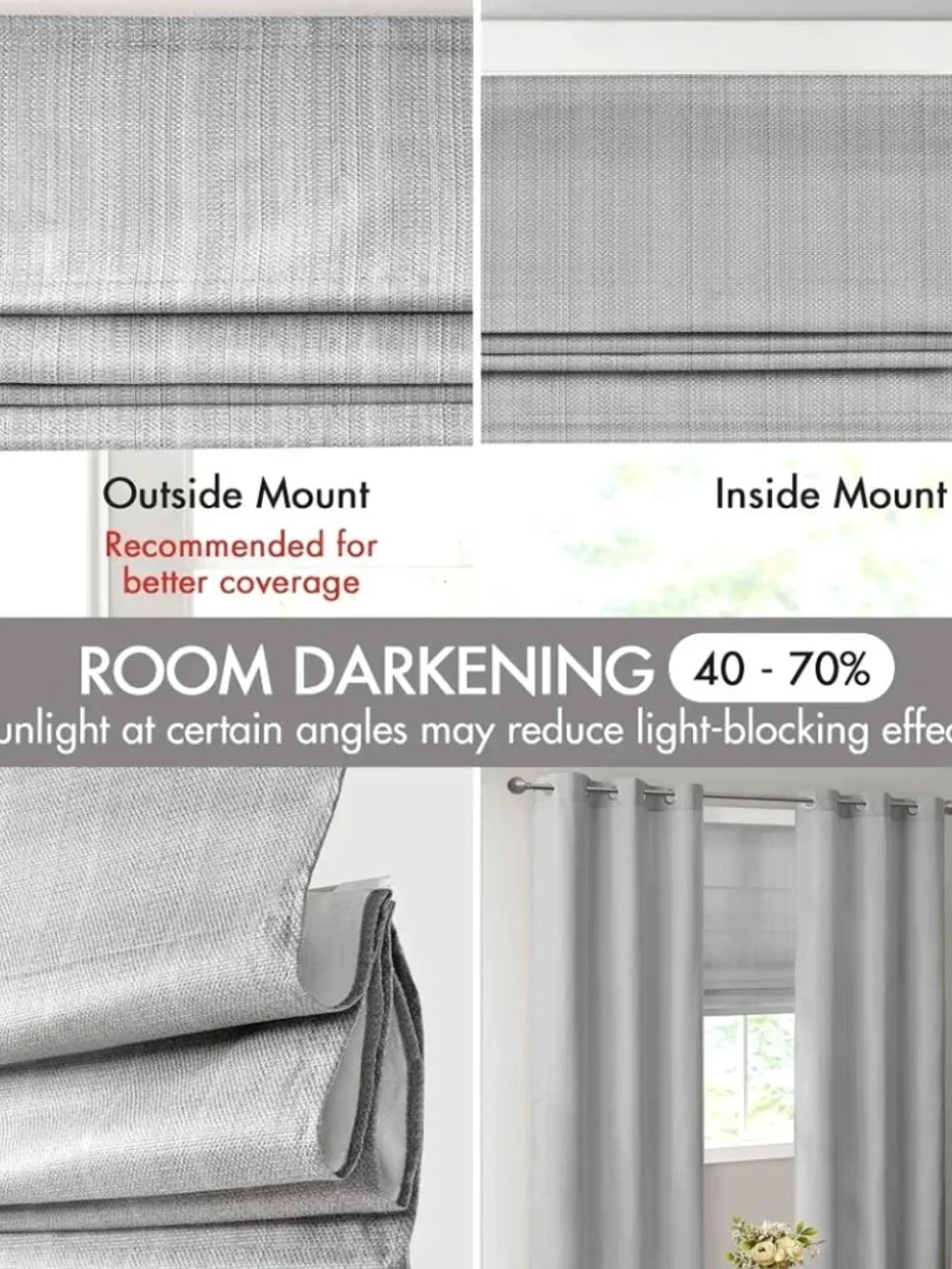 Classic Roman Shade ~ Cordless